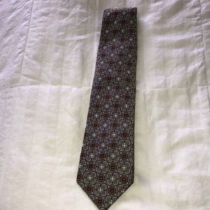 Jos.A.Bank 100% silk tie. Olive/taupe/bronze